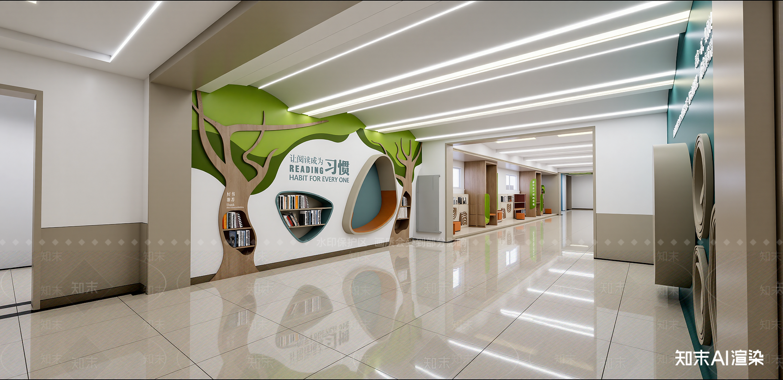 现代其他学校空间SU模型下载【ID:1215977256】