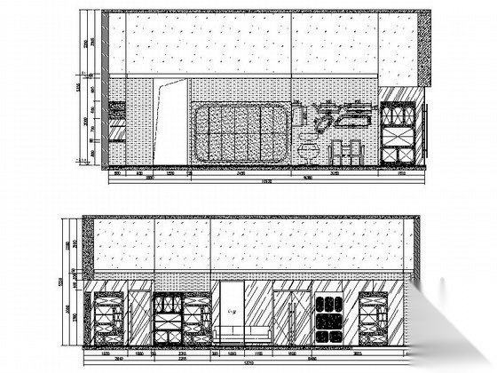 [重庆]奢华典雅风格知名理发店装修施工图（含效果）施工图下载【ID:160709174】