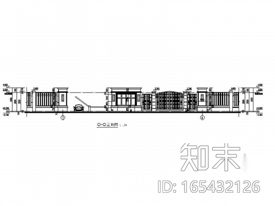 [成都]欧式风格小区大门建筑设计施工图（两个方案施工图下载【ID:165432126】