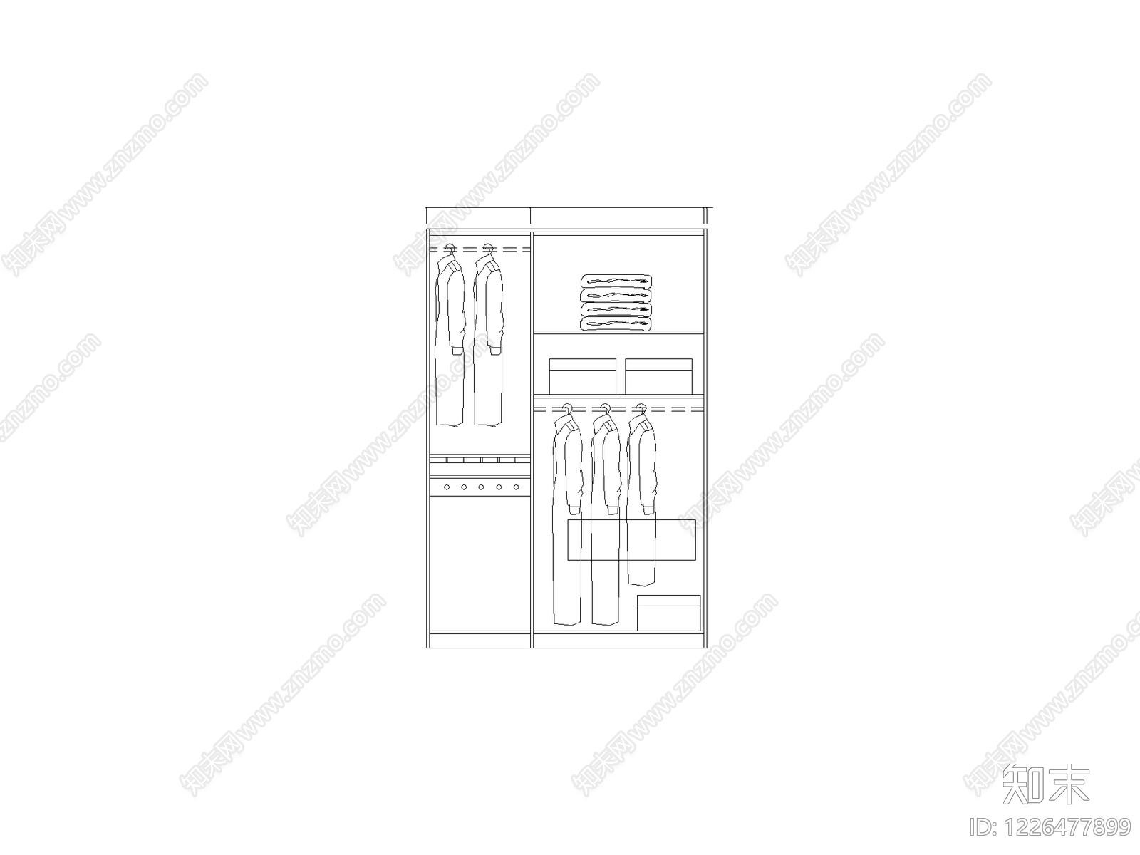 柜子cad施工图下载【ID:1226477899】