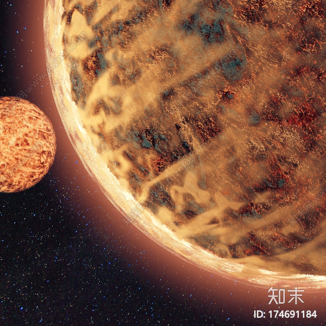 未知的星球C4D动画工程文件分享CG模型下载【ID:174691184】