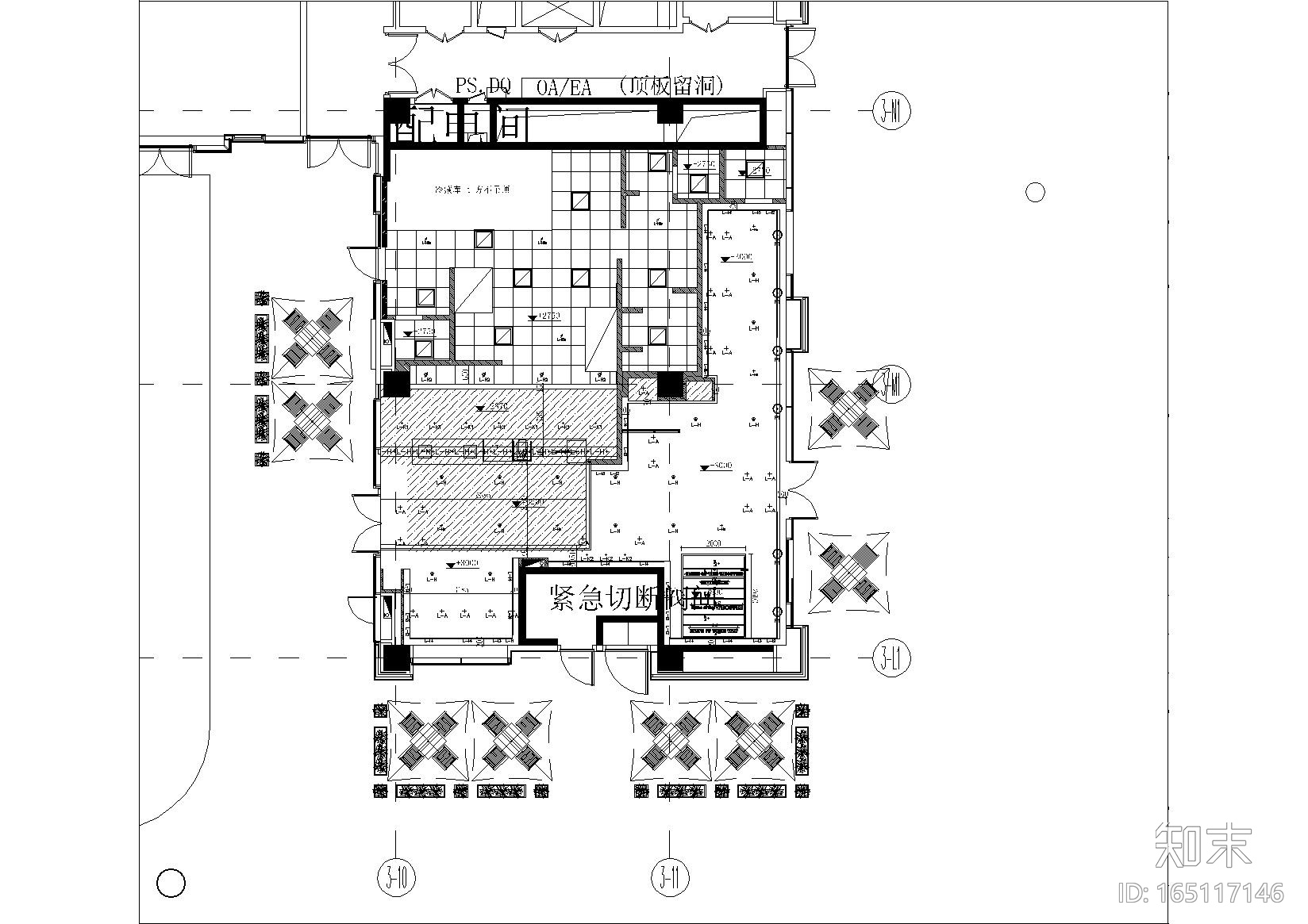[上海]漫威城汉堡王餐厅施工图_附效果图cad施工图下载【ID:165117146】