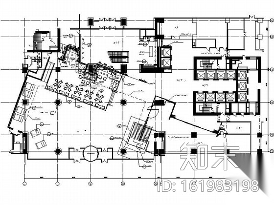 [北京]全球知名连锁酒店大堂装修图cad施工图下载【ID:161983198】