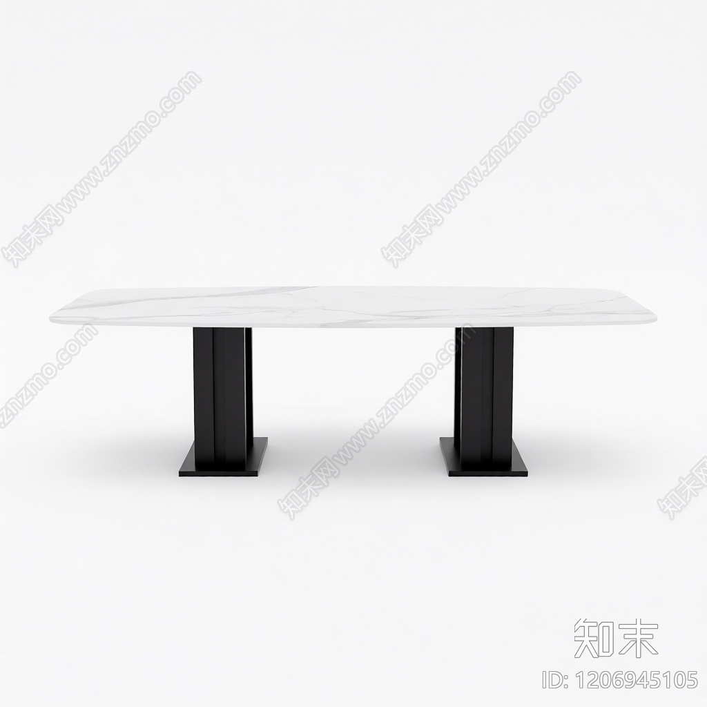 大理石台面餐桌3D模型下载【ID:1206945105】