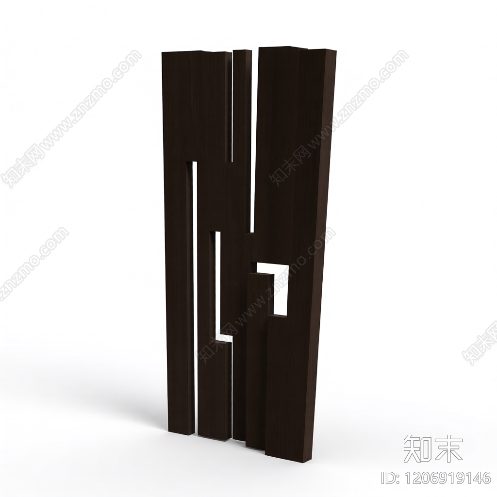 木质装饰墙板3D模型下载【ID:1206919146】