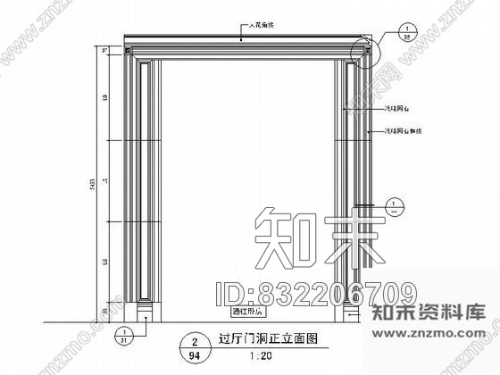 图块/节点过厅门洞详图cad施工图下载【ID:832206709】