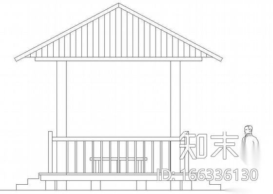 木亭建筑施工图cad施工图下载【ID:166336130】