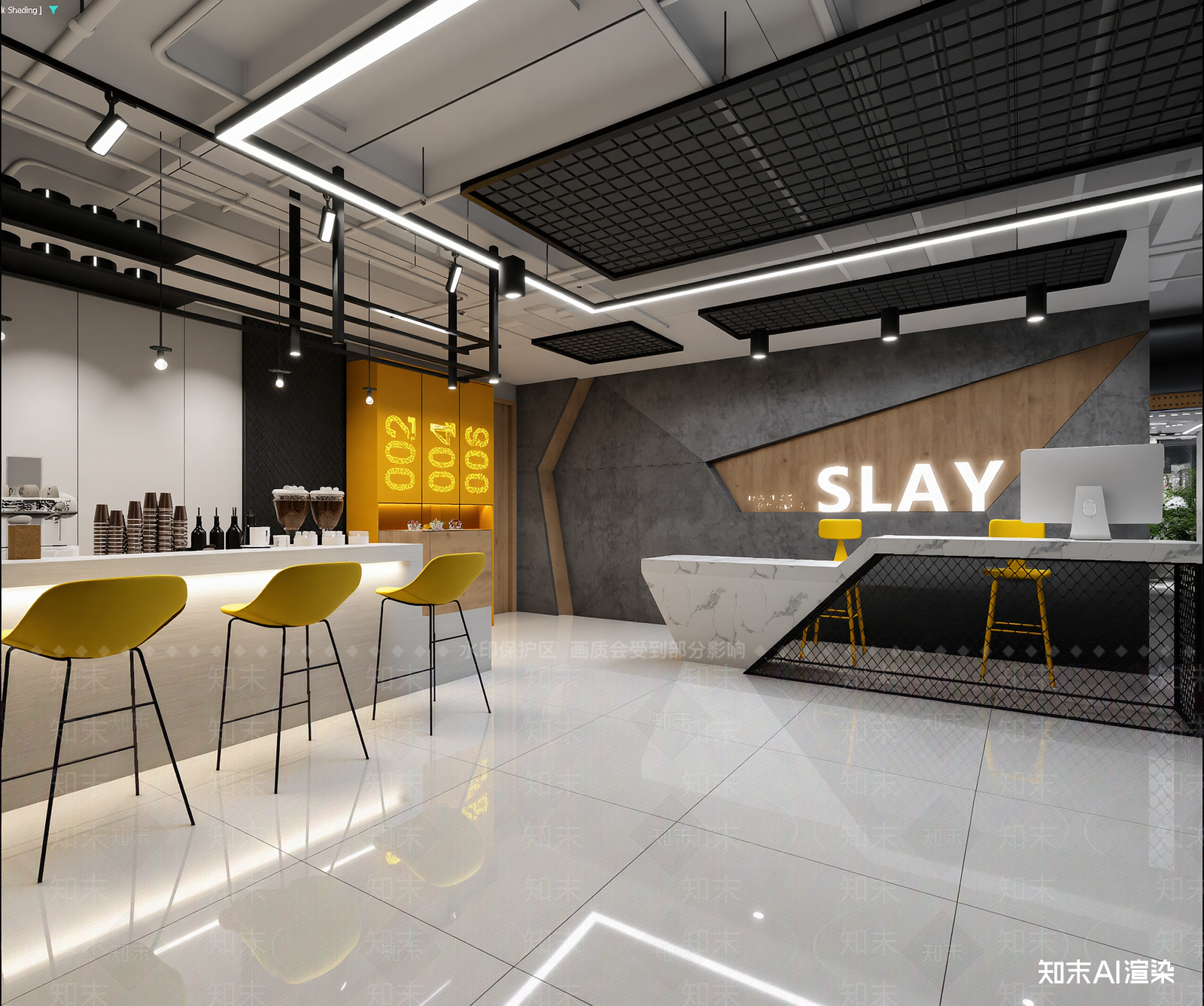 现代咖啡厅3D模型下载【ID:1214854671】