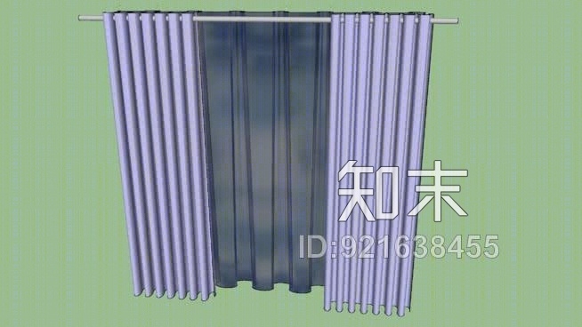 窗帘SU模型下载【ID:921638455】