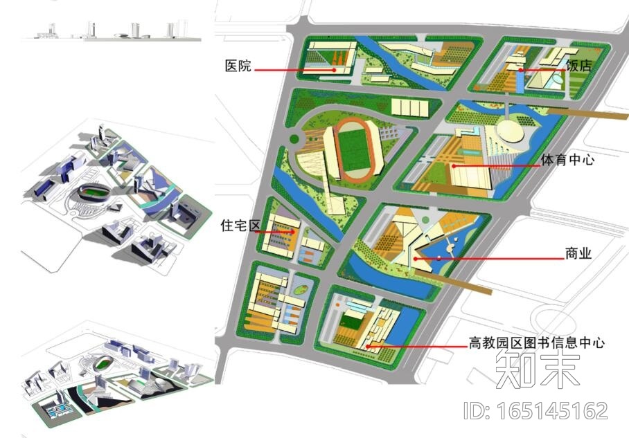 [浙江]宁波高教园区图书信息中心建筑方案图cad施工图下载【ID:165145162】