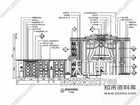 图块/节点欧式别墅客厅立面图cad施工图下载【ID:832203766】