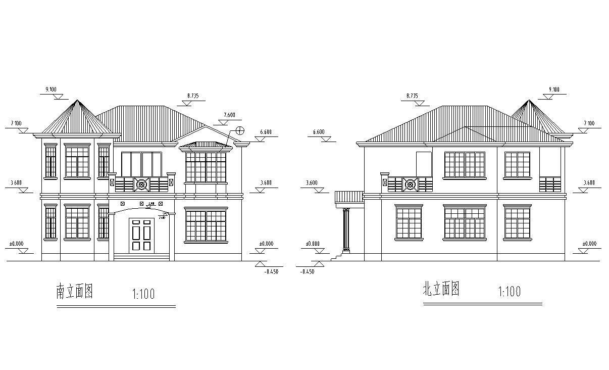 二层别墅建筑设计文本（包含效果图+施工图）施工图下载【ID:149867160】