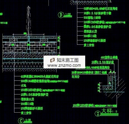 一套旱喷广场的施工图cad施工图下载【ID:36947362】