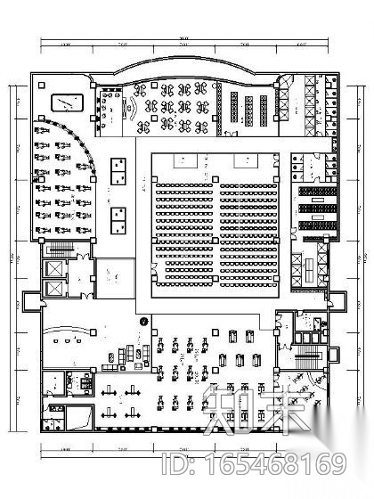 一套健身房CAD平面布置图cad施工图下载【ID:165468169】