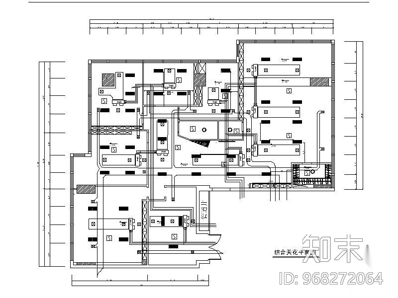 [北京]财经中心某传媒公司办公室施工图cad施工图下载【ID:968272064】