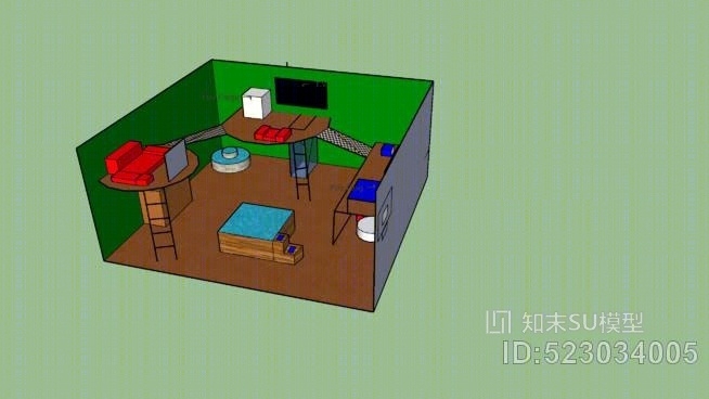 我未来的卧室SU模型下载【ID:523034005】
