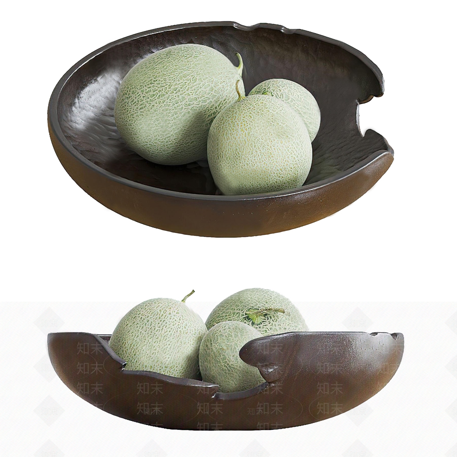 现代哈密瓜果盘3D模型下载【ID:1102131402】