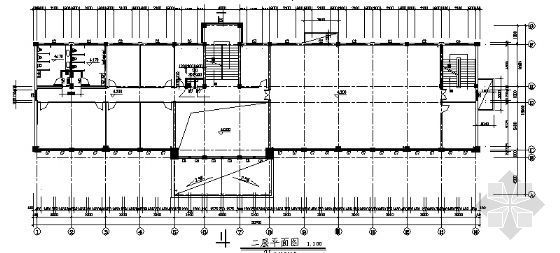 某三层办公楼建筑施工图cad施工图下载【ID:149934128】