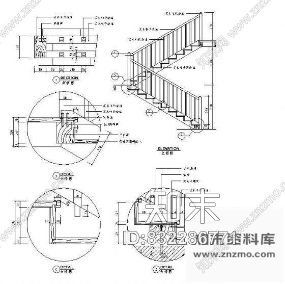 图块/节点楼梯节点详图5cad施工图下载【ID:832286771】