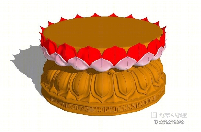 莲花座SU模型下载【ID:622232609】