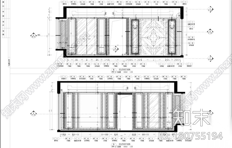 [惠州]东部现代城样板房施工图（附效果图加模型）cad施工图下载【ID:180755194】