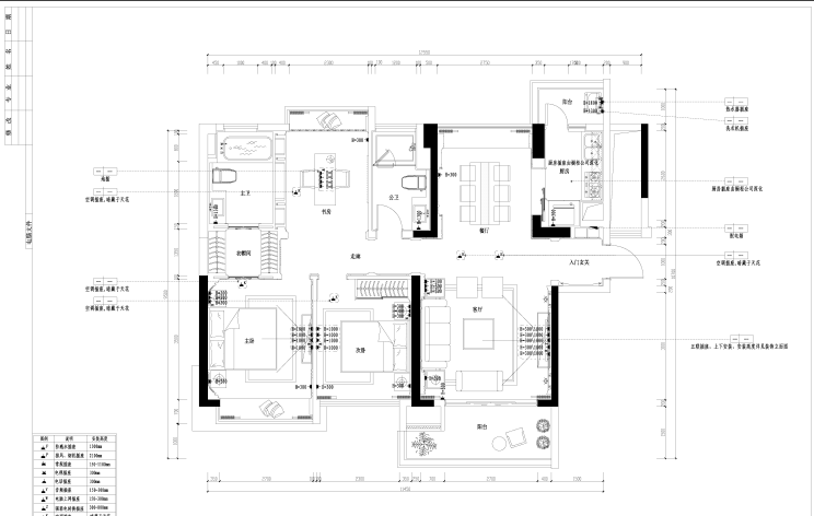 [惠州]东部现代城样板房施工图（附效果图加模型）cad施工图下载【ID:180755194】