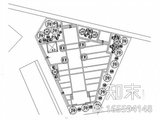 某广场景观简易设计施工图cad施工图下载【ID:165594148】