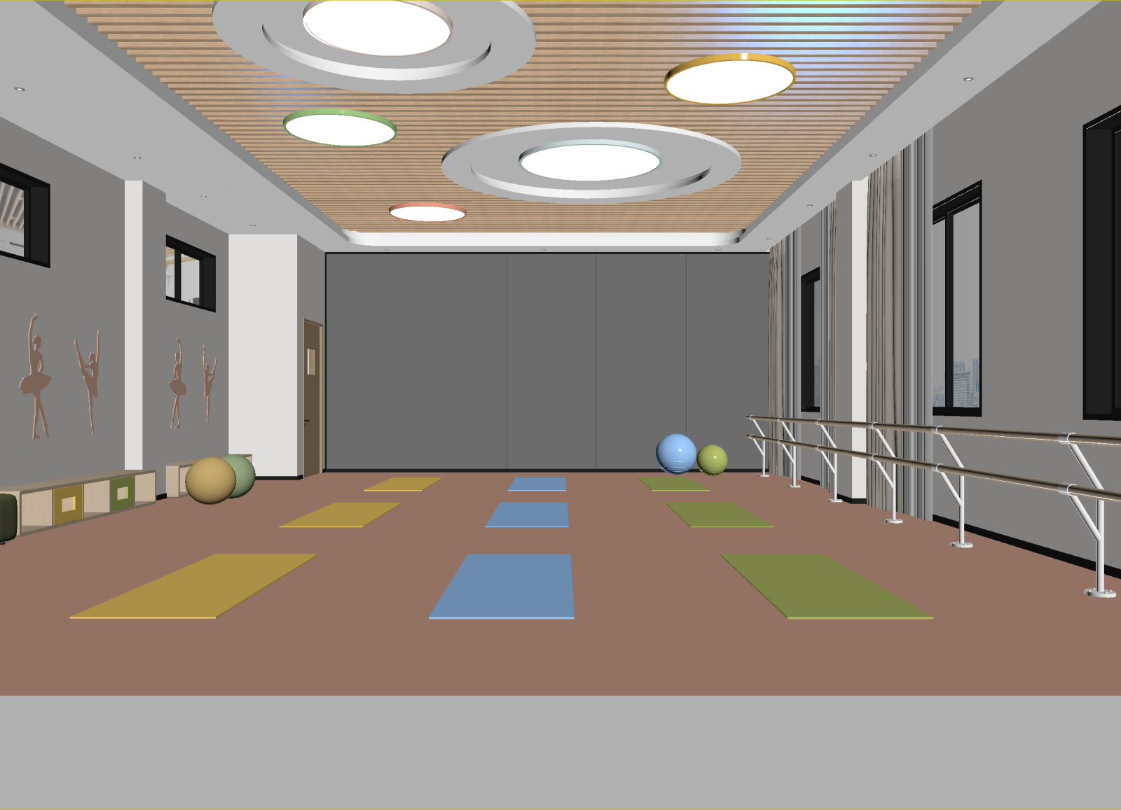 现代瑜伽室3D模型下载【ID:1214637877】