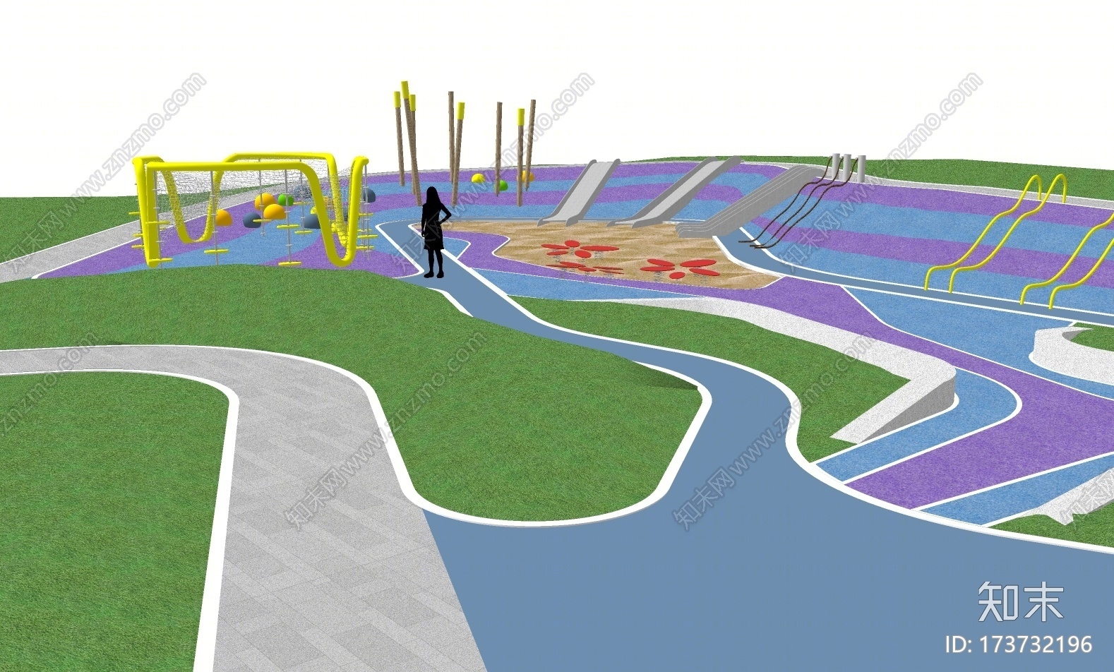 儿童活动场地SU模型下载【ID:173732196】