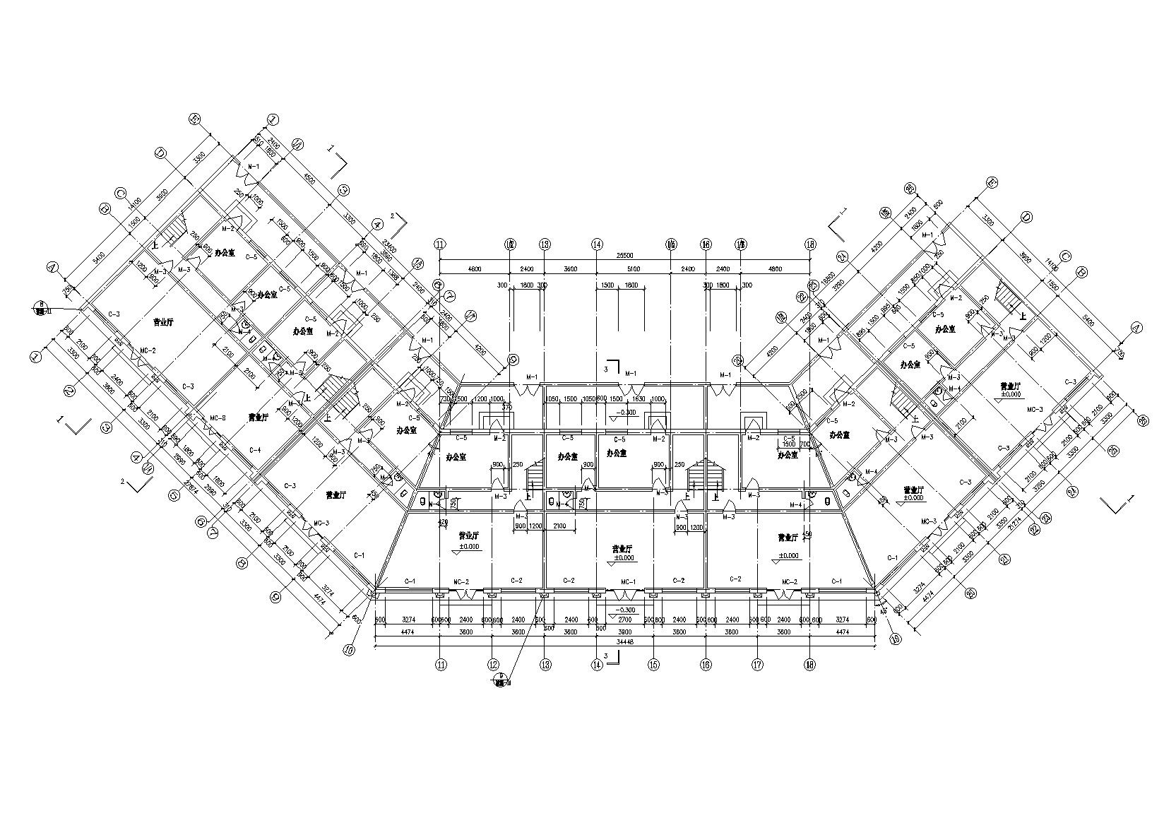 仿古商业街低层商业建筑设计施工图cad施工图下载【ID:167217135】