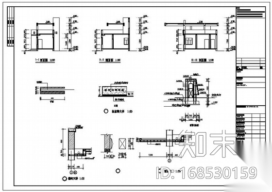 某法院伸缩门洞节点构造详图施工图下载【ID:168530159】