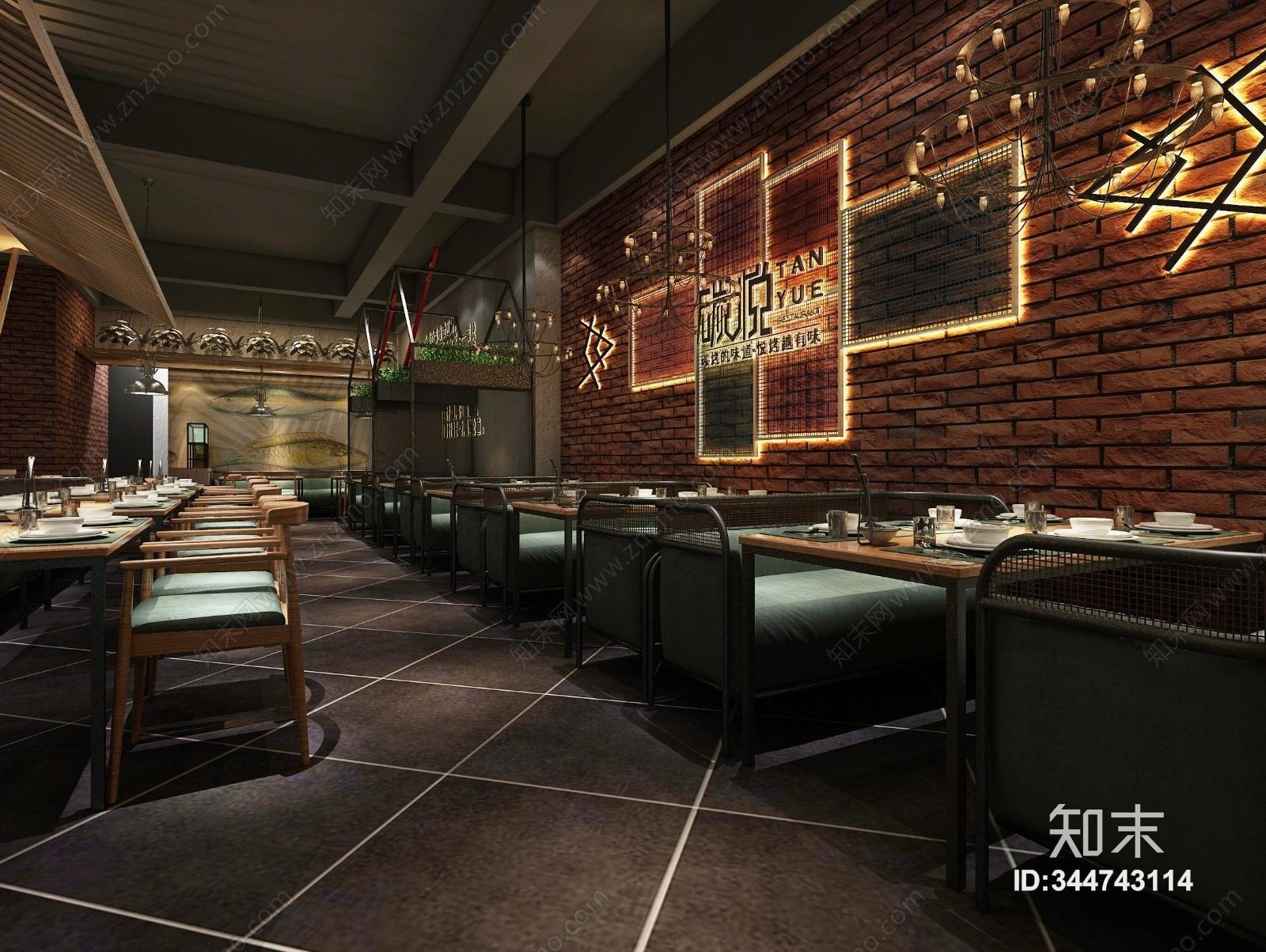 现代工业风格3D模型下载【ID:344743114】