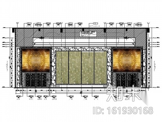 [云南]豪华五星级酒店高档宴会厅装修施工图（含效果）cad施工图下载【ID:161930168】