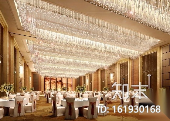 [云南]豪华五星级酒店高档宴会厅装修施工图（含效果）cad施工图下载【ID:161930168】