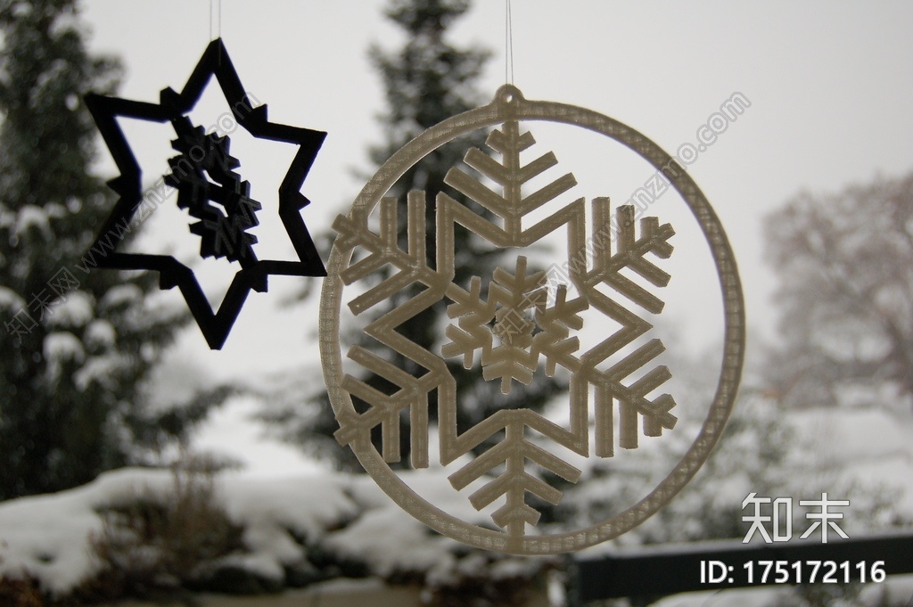 雪花挂饰3d打印模型下载【ID:175172116】