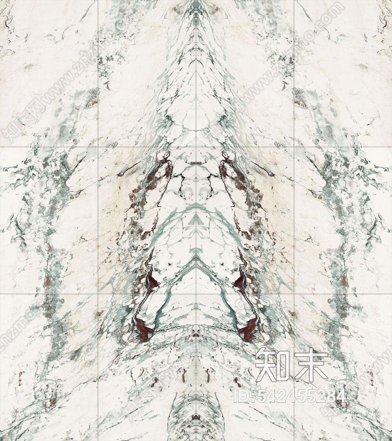 简一大理石瓷砖墙面拼花--雪松白贴图下载【ID:542455284】