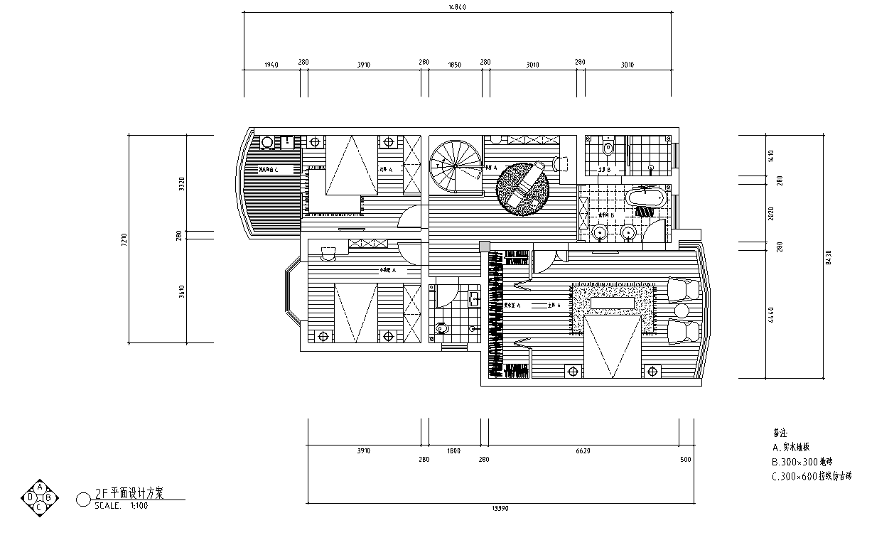 某现代风格别墅室内设计施工图附实景照片cad施工图下载【ID:161786105】