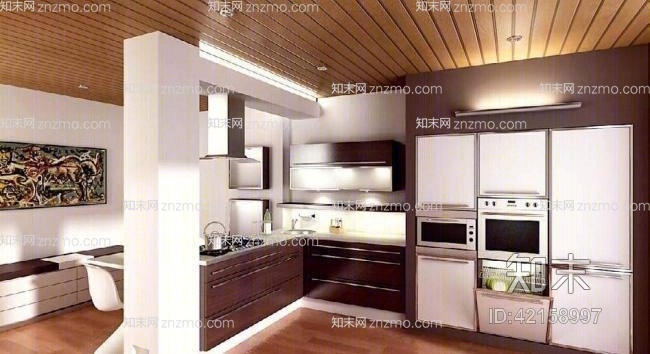 家居封闭厨房163D模型下载【ID:42158997】