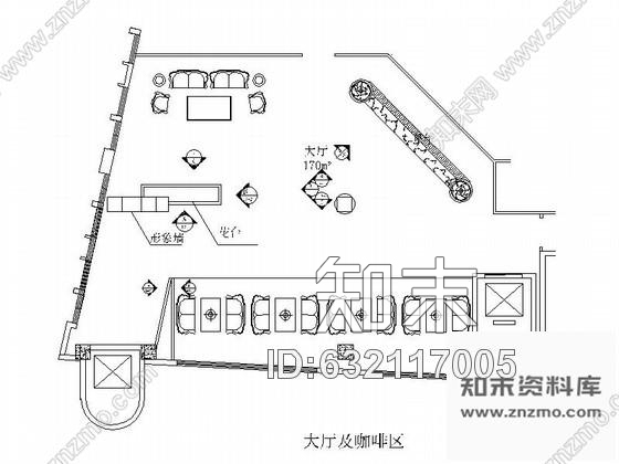 施工图成都某洗浴中心大厅及咖啡区装修图cad施工图下载【ID:632117005】
