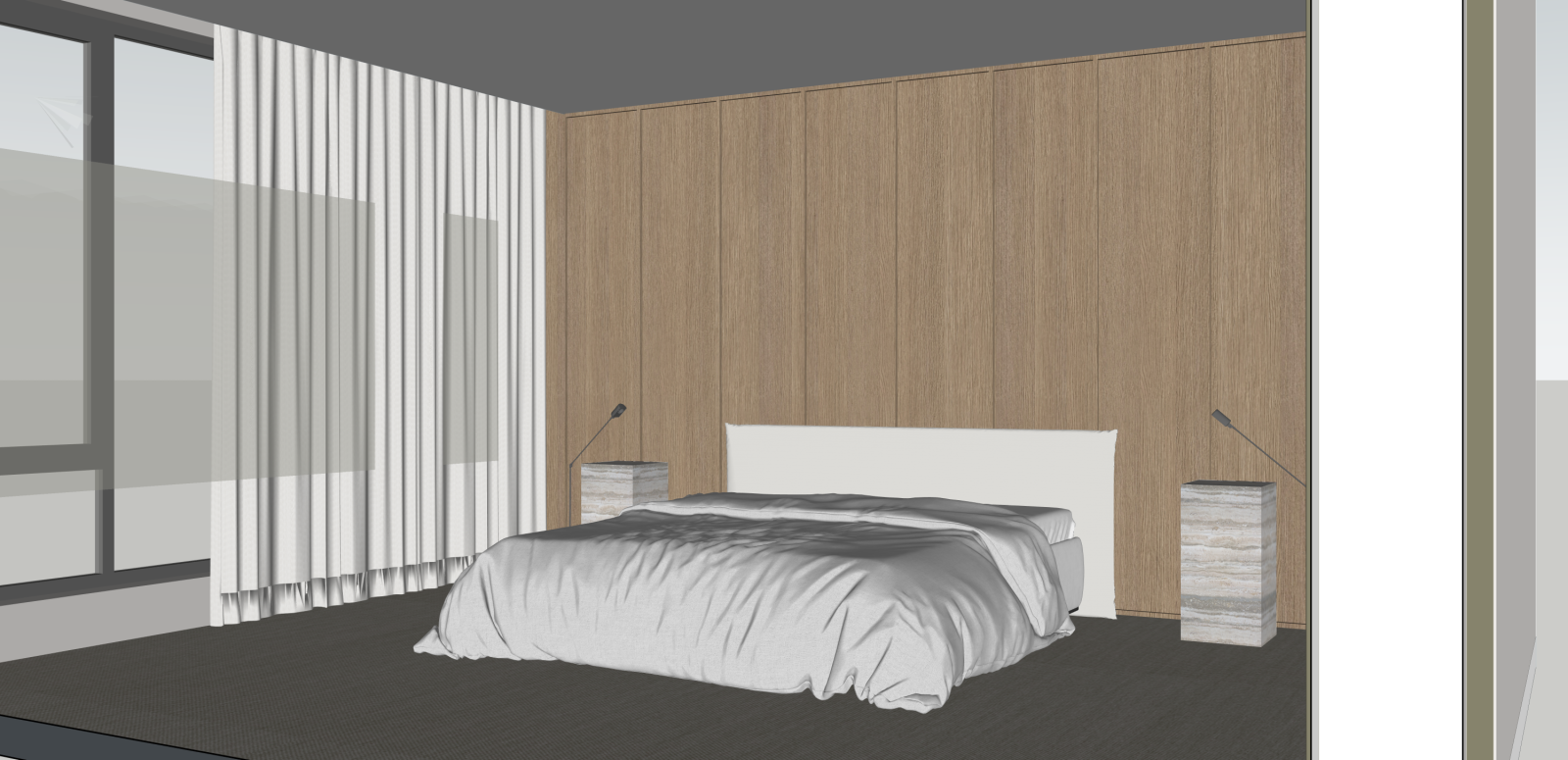 现代家居卧室SU模型下载【ID:1216058287】