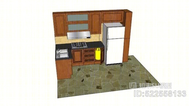 巴塔维亚厨柜-巧木设计SU模型下载【ID:522558133】