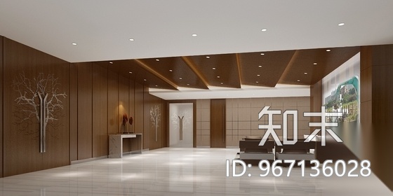 [北京]建筑工程企业集团现代办公楼装修图（含效果）cad施工图下载【ID:967136028】