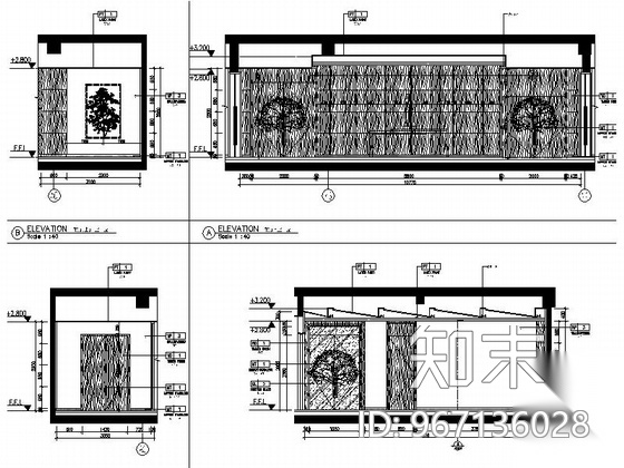 [北京]建筑工程企业集团现代办公楼装修图（含效果）cad施工图下载【ID:967136028】
