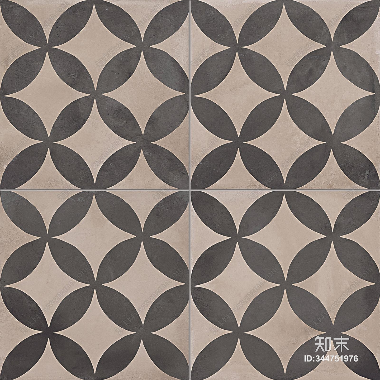 卫生间花纹仿古砖贴图下载【ID:344751976】