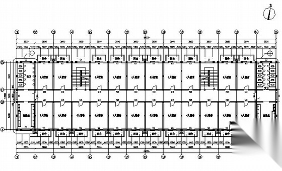 某六层厂区宿舍楼工程建筑扩初图cad施工图下载【ID:149571117】