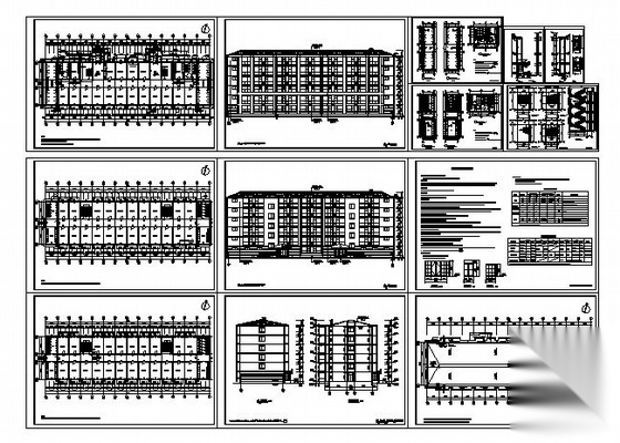 某六层厂区宿舍楼工程建筑扩初图cad施工图下载【ID:149571117】
