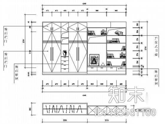 [长沙]某精品公寓三室两厅室内装修图cad施工图下载【ID:165561180】