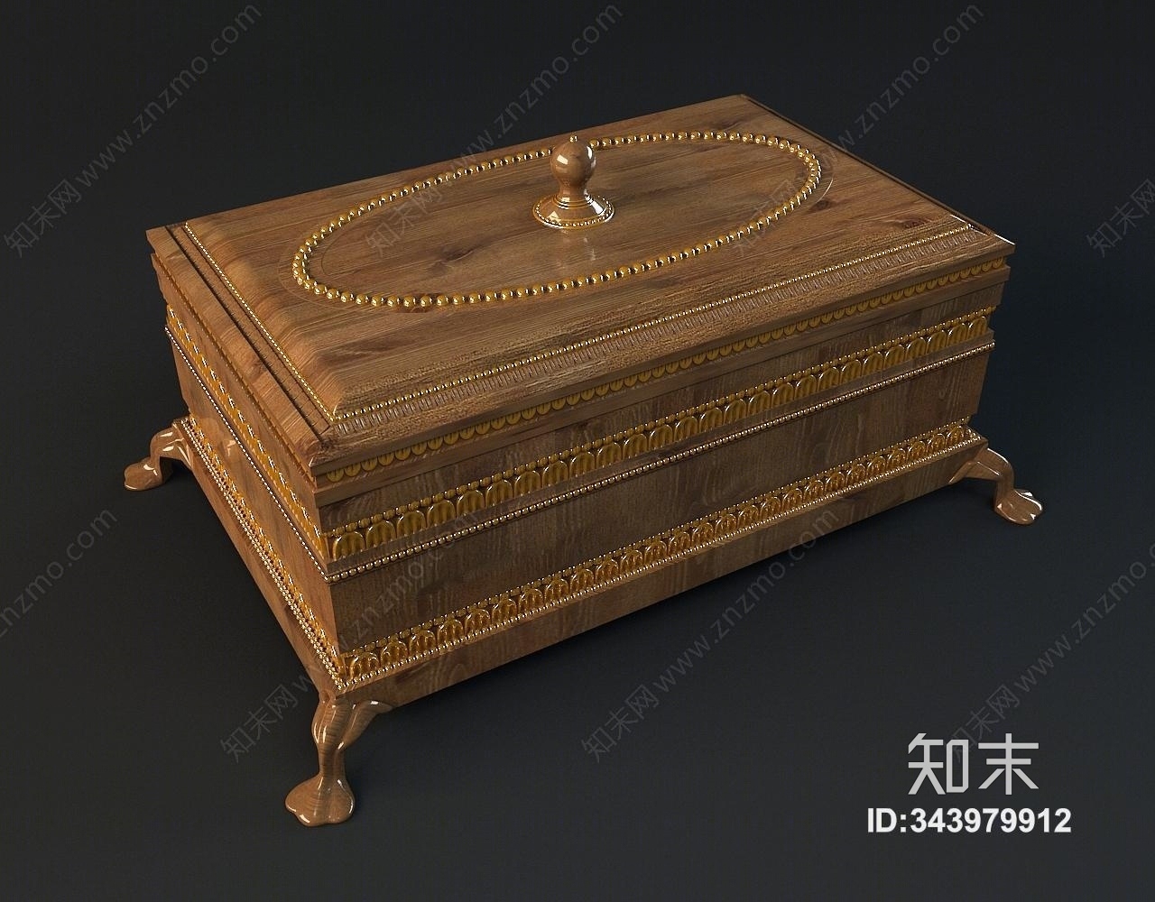 现代风格首饰盒3D模型下载【ID:343979912】
