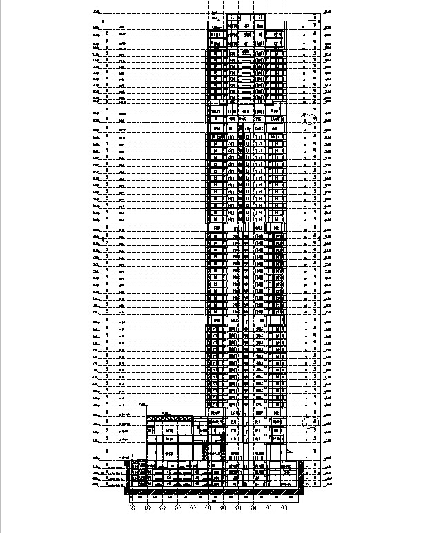 [云南]200多米超高层五星级酒店及办公建筑文本+CAD全...施工图下载【ID:149953100】