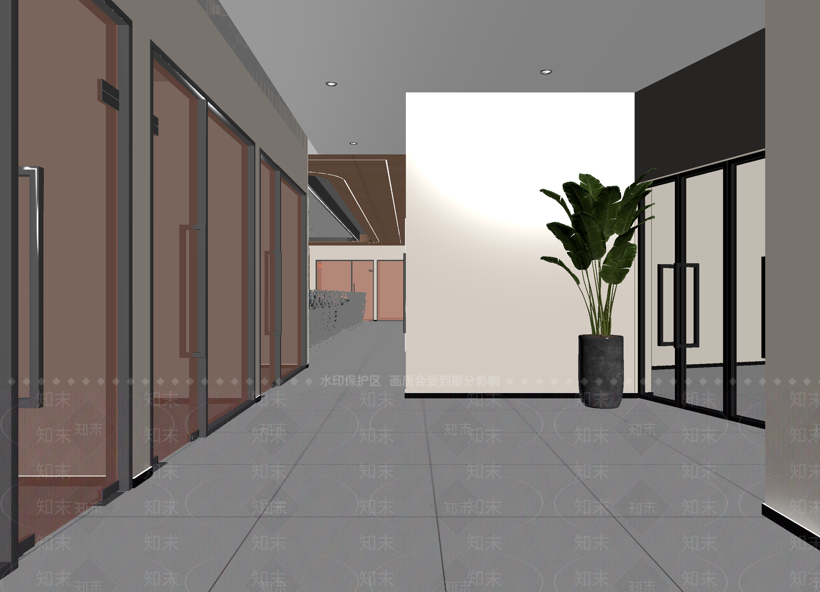 现代走廊3D模型下载【ID:1214789292】